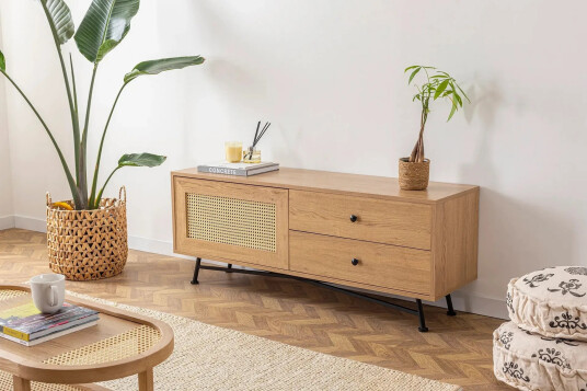 Makwana TV-benk 140 cm - Naturell