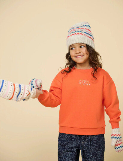 Kids Only Kmgzenja Life L/S Boxy Pullover Bru Swt Orange 92