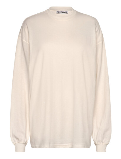 Weekday Printed Long Sleeve - Cream - XS