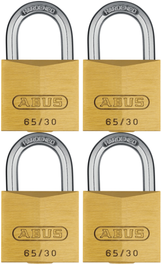 Abus 65/30 Quads Messinglås Abus 65/30 Quads Messinglås