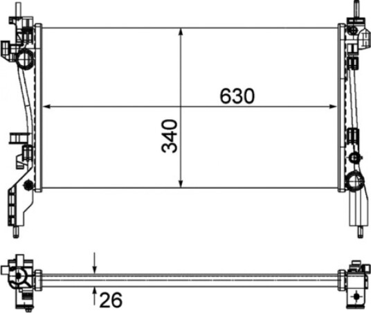 Radiator MAHLE ORIGINAL CR 1122 000P