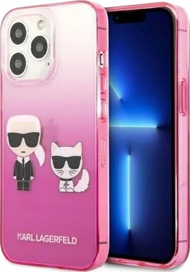 Karl Lagerfeld Gradient Ikonik iPhone 13 Pro / 13 Etui - Rosa