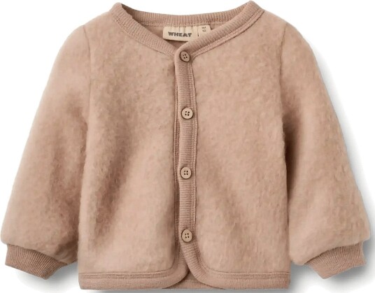 Wheat Wool Fleece Cardigan Kari PALE LILAC 86 Wheat Wool Fleece Cardigan Kari PALE LILAC 86