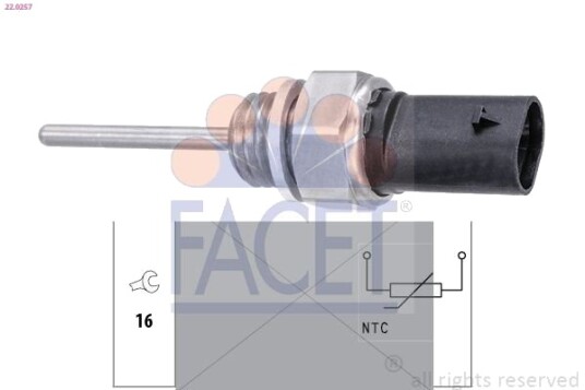 Sensor eksostemperatur FACET 22.0257