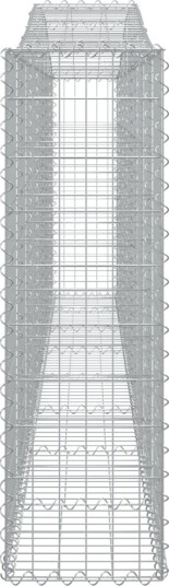 vidaXL Gabionkurver buede 6 stk 400x30x100/120 cm galvanisert jern