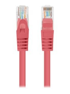 Lanberg - Koblingskabel - Rj-45 (Hann) Til Rj-45 (Hann) - 2 M - 5.4 Mm - Utp - Cat 6 - Flertrådet Uten Hindringer Formstøpt - Rød Ral 3017 (En Pakke 10)