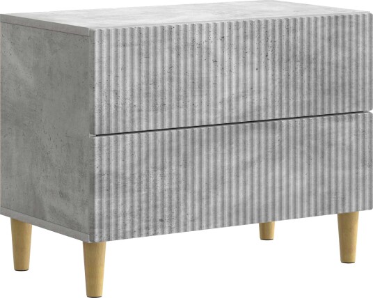  Nattbordskap Betonggrå 62 x 34,5 x 48 cm Konstruert tre