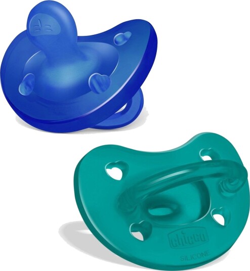 Chicco PhysioForma Dual Soft Silikonsmokk 2 stk 16-36 mnd Blå