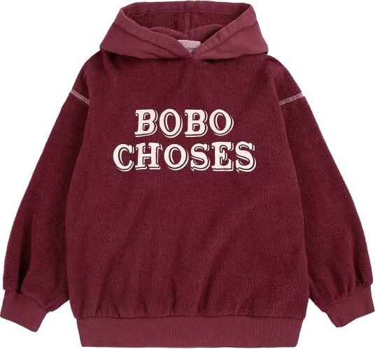 Bobo Choses Bobo Choses Embossed Hoodie Sweat   BURGUNDY   148