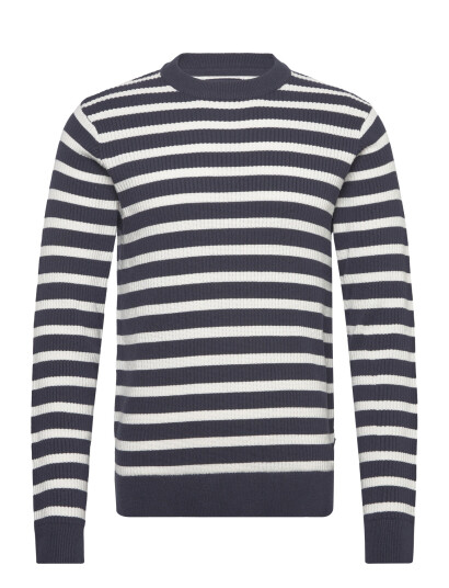 Lindbergh Recycled Crew Neck Knit L/S Navy L
