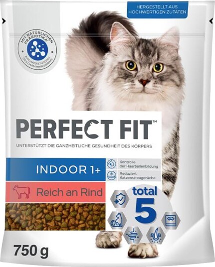 Perfect Fit Tørrfôr Indoor 1+ Rikt På Oksekjøtt 750 G