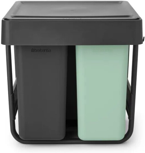 Brabantia Sort&Go; Innebygde bøtter, 10+10+20 L Mørkegrå
