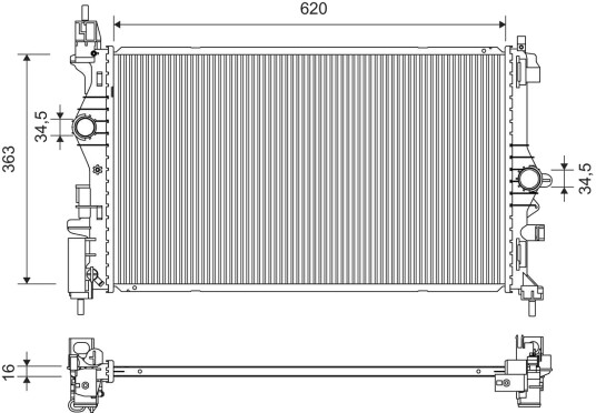 VALEO 701372 Radiator motorkjøling