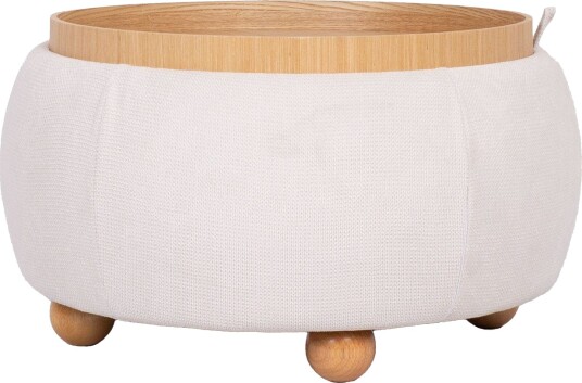 Ottoman/Table HOME4YOU Hvit