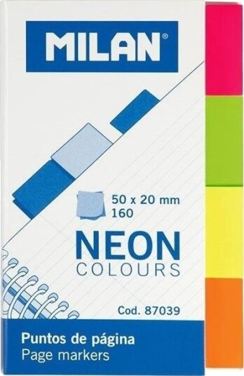 Milan Indeksfaner Neonfarger 50X20 Mm Milan