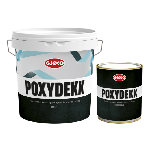 Gjøco Poxydekk Epoxymaling Del 1 + 2 Lys Grå 2,7 liter