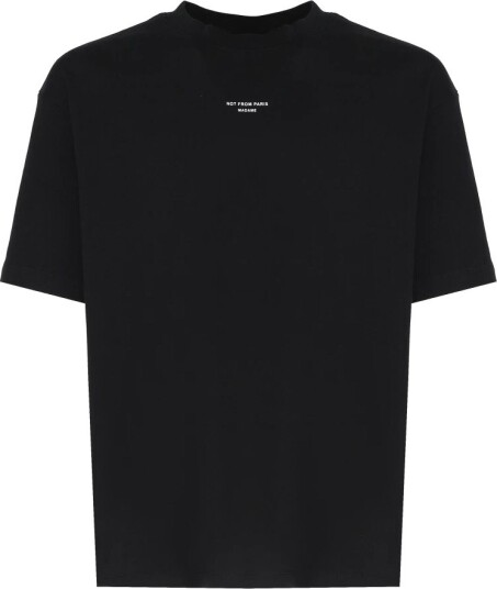 Drôle de Monsieur Classic Slogan T-Shirt Black