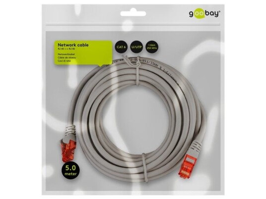 Goobay 72577 5 M Cat6 U/Utp Utp Rj-45 Rj-45 Grå