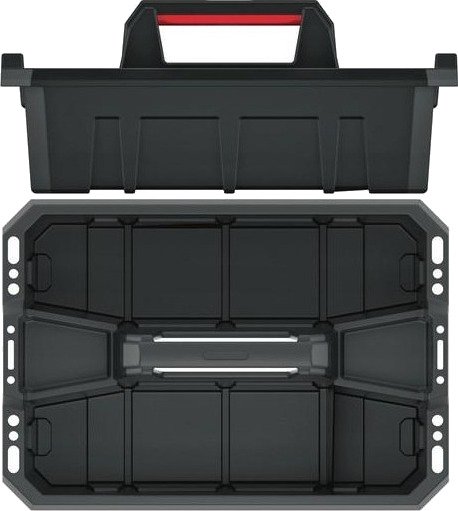 Prosperplast Verktøykasse Cargo Plus Med Romdelere Svart/Rød, 395 × 295 × 190 mm