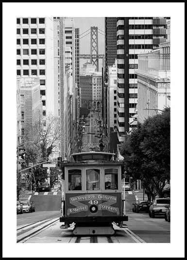 San Francisco Cable Car and Skyline Plakat Plakat / 70x100cm