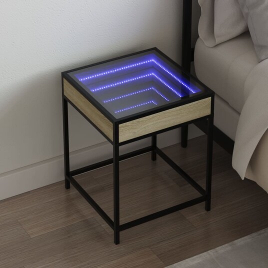  Salongbord med Infinity LED sonoma eik 40x40x51 cm 3284092
