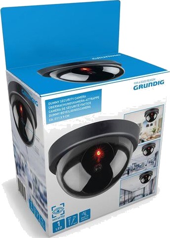 Grundig Dummy Sikkerhetskamera Kuppel Sort
