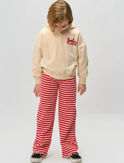 The New Tnmoore Wide Rib Pants - Red - 122/128