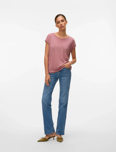 Vero Moda Vmava Plain Ss Top Ga Jrs Noos - Pink - M