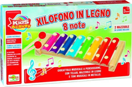 RSToys Xylofon I Tre Med 8 Toner Og 2 Trebekkener Fra 3 År