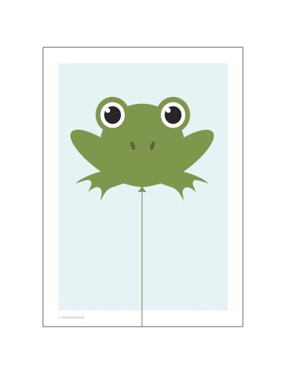 Poster & Frame Ballongdyr Frosk Multi Patterned 50x70cm