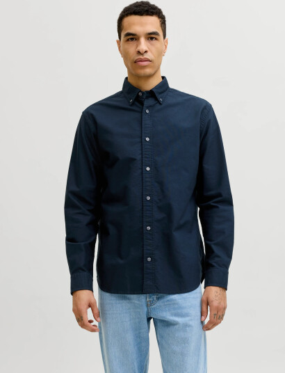 Jack & Jones Jjeharvey Oxford L/S Shirt Noos Navy XS Jack & Jones Jjeharvey Oxford L/S Shirt Noos Navy XS