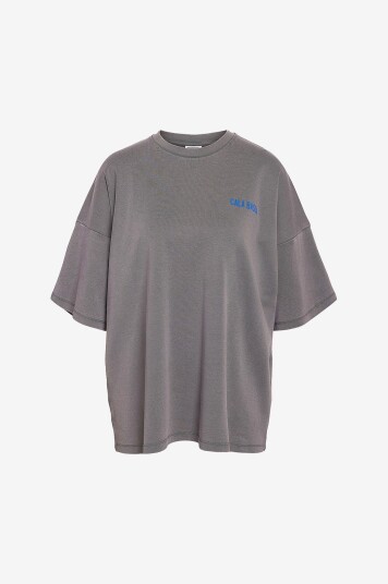 Noisy May T skjorte nmKim Unisex Washed T shirt Grå