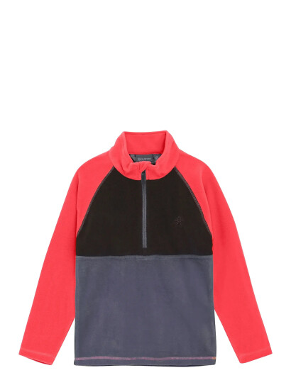 Color Kids Fleece Pulli Colorblock Red 122 Color Kids Fleece Pulli Colorblock Red 122