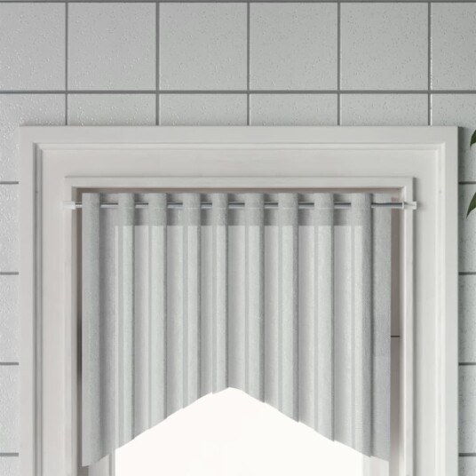 vidaXL Gardinstenger 2 stk hvit og sølv 60 105 cm aluminium