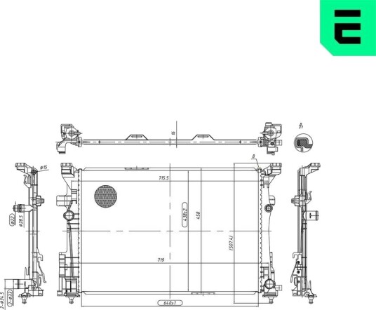 ERA 673187 Radiator motorkjøling