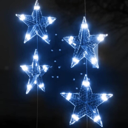 vidaXL Eventyrlysgardin stjerner 200 LED blå 8 funksjoner vidaXL Eventyrlysgardin stjerner 200 LED blå 8 funksjoner