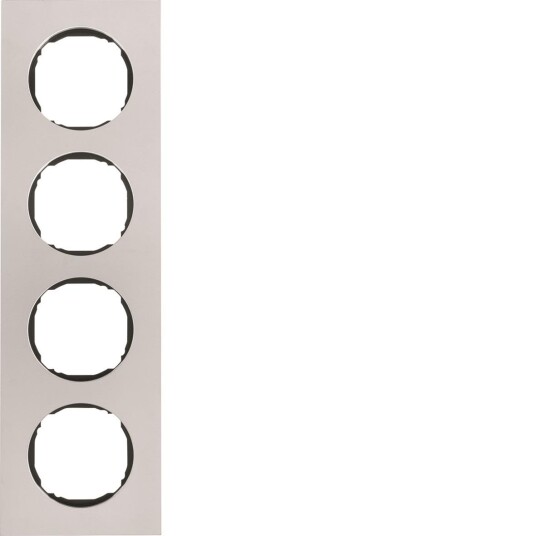 Hager 10142614 Dekkramme For Boks Berker R.8 Rustfri 4 Rom