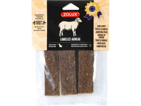 Zolux Zolux Naturlig Godbit For Hunder Lammestrimler 100G