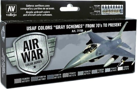 Vallejo Model Air USAF Colors “Gray Schemes” from 70´s to Present