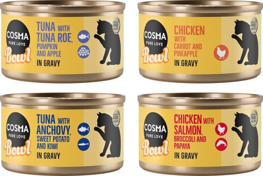 Cosma våtfôr Bowl Mix 12 x 80 g