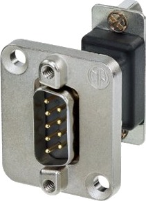 Neutrik Nadb9mf D-Sub D-Sub Sort Sølv Neutrik Nadb9mf D-Sub D-Sub Sort Sølv