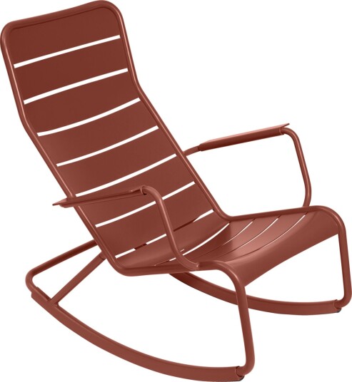 Fermob Luxembourg Rocking Chair Red Ochre 20 Utendørs Lenestoler Frédéric Sofia Metall Fermob Luxembourg Rocking Chair Red Ochre 20 Utendørs Lenestoler Frédéric Sofia Metall