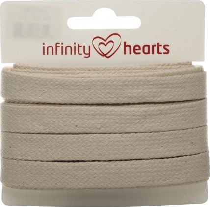 Infinity Hearts Anorakksnor Bomull flat 10mm 200 natur 5m