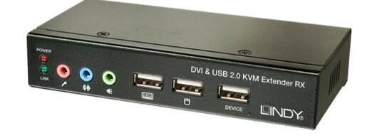 LINDY Cat6 KVM Extender Classic DVI USB Audio. 50m Factory Sealed