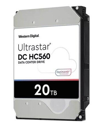 WD Ultrastar DC HC560 20TB 3.5" SAS Harddisk med 7200RPM