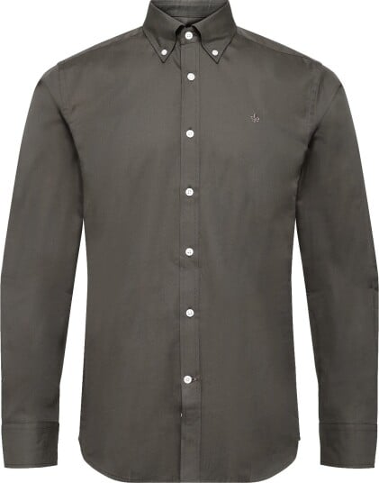 Morris Morris Bd Twill Shirt Slim Fit OLIVE XXL