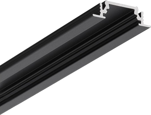 Topmet 1m aluprofil GROOVE10 BC/UX Svart anodisert innfelt LED skinne Topmet 1m aluprofil GROOVE10 BC/UX Svart anodisert innfelt LED skinne