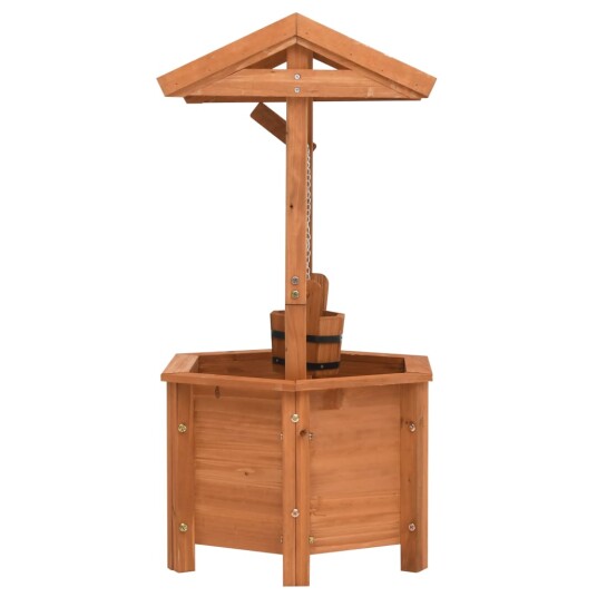 vidaXL Ønskebrønn plantekasse 40x40x84 cm gran