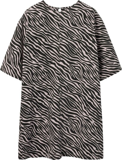 LMTD Kjole NlfZebra Rosa Marshmallow/Raven Zebra LMTD 12 år 152 Kjole Beige Brun