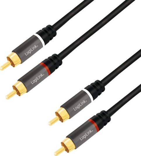 LogiLink Audio Cable 2 M 2 X Rca Black